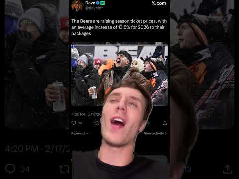 Bears are increasing season tickets prices for 2026 😐