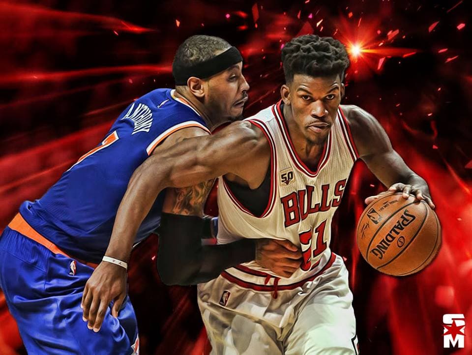 Is Jimmy Butler Courting Carmelo Anthony To The Bulls?
