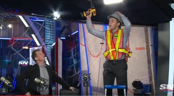 WATCH: Patrick Kane Crashes Canadian TV Show Dressed As Construction Worker
