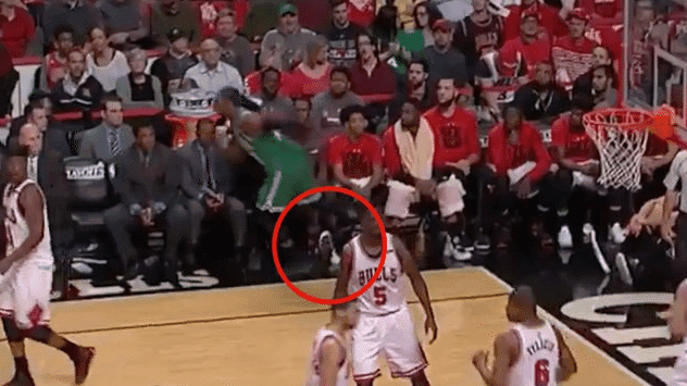 WATCH: Rajon Rondo Attempts To Trip Jae Crowder From Bench