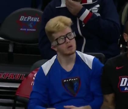 This DePaul Walk-On's Bench Celebrations Are LIT