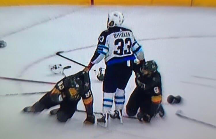 WATCH: Byfuglien Tosses Around Two Golden Knights Like Trash Bags