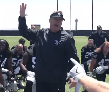 WATCH: Gruden, Raiders Serenade Nelson For Birthday, Fumble Tune