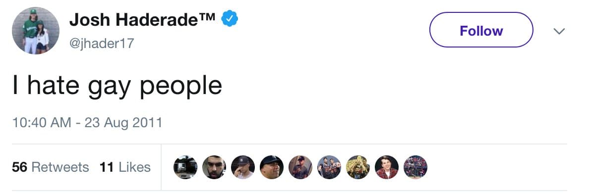 Josh Hader Twitter Account Goes Private After Tweets Expose Him As A Racist, Homophobic