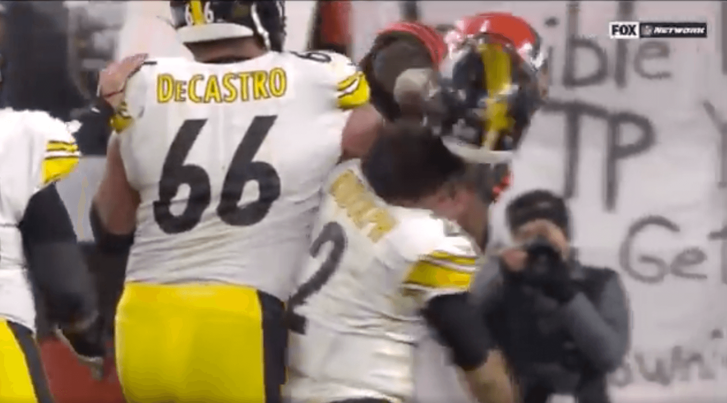 VIDEO: Fight Starts After Myles Garrett Hits Mason Rudolph With His Own Helmet!