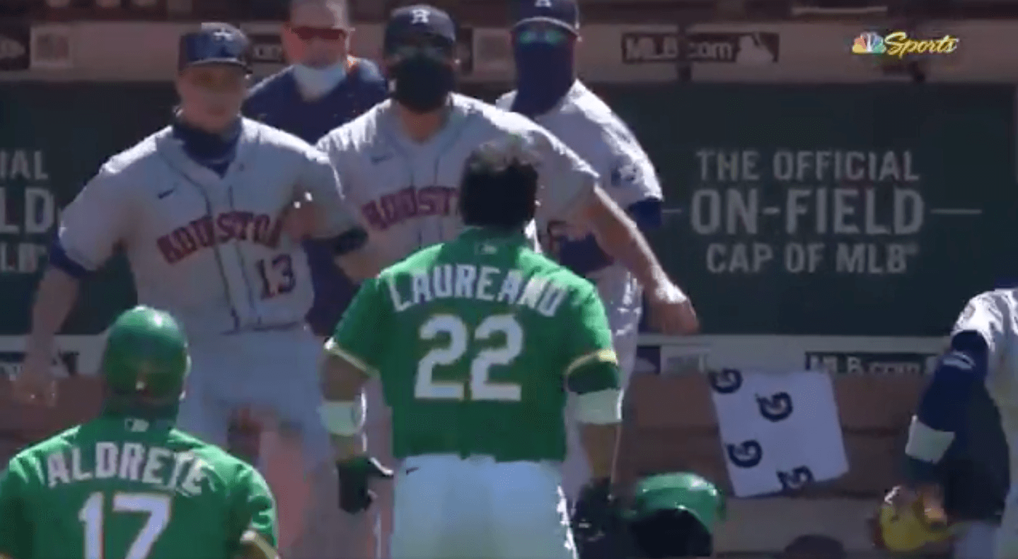 VIDEO: Astros Hitting Coach Challenges A's Ramón Laureano To A Fight And Then Hides Like A Coward