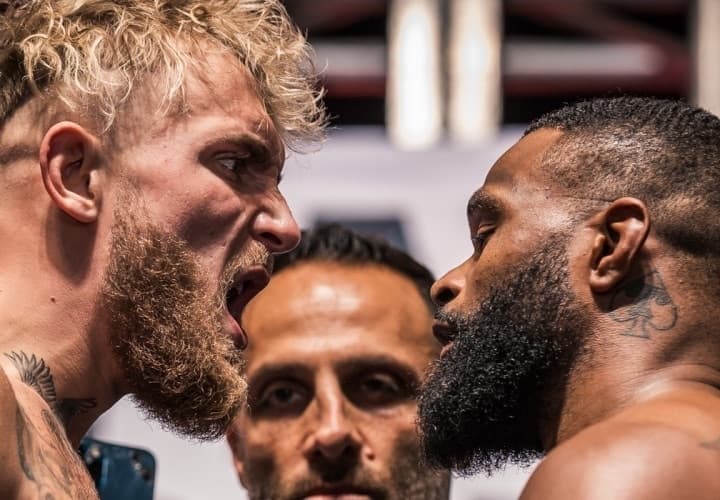VIDEO: Jake Paul And Tyron Woodley Had An INTENSE Final Stare Down