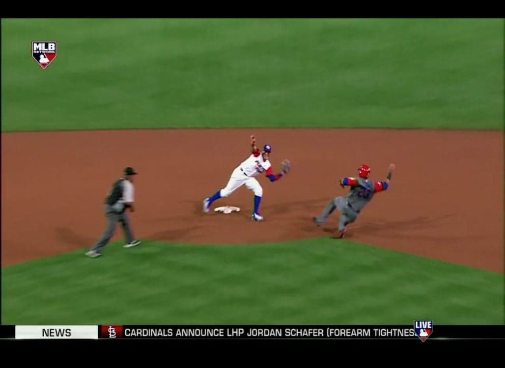 Javier Baez Adds Celebration To No-Look Tag And It's Badass