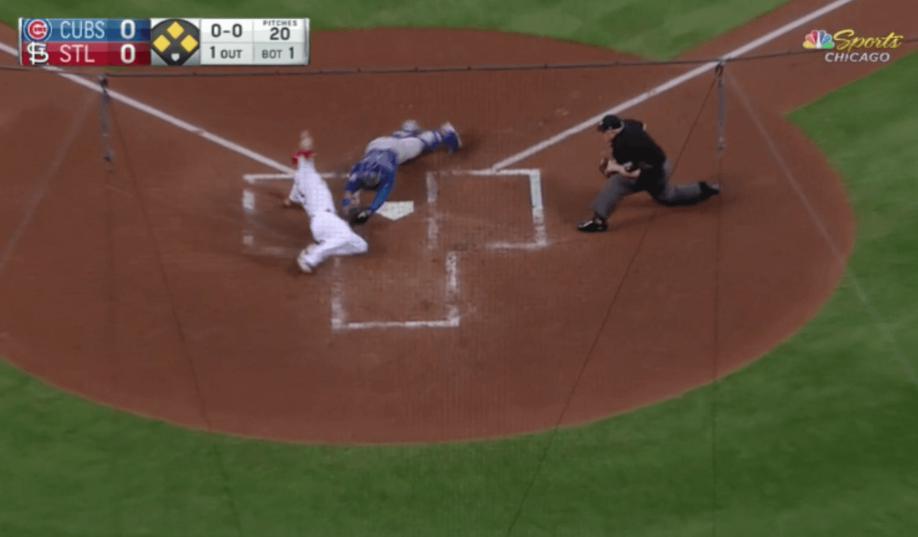 VIDEO: Kyle Schwarber Throws Matt Carpenter Out At Home