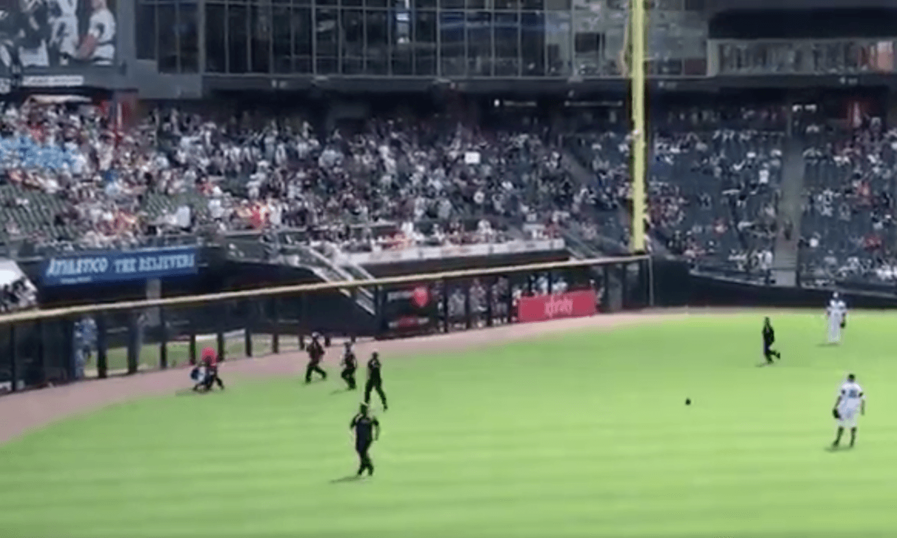 VIDEO: Security Guard Demolishes Fan At White Sox Game