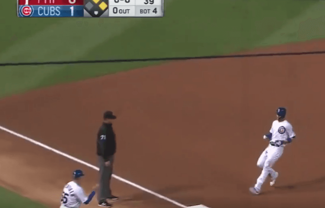 VIDEO: Kris Bryant With One Of The Most Unique Stolen Bases Ever